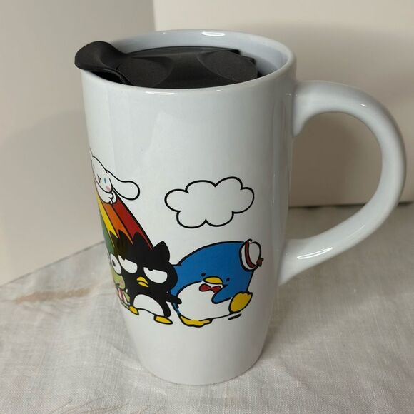 Hello Kitty Rainbow Travel Coffee Mug - Picture 2 of 4